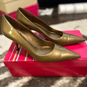 BCBGirls Gold Stiletto Heels Metallic Finish